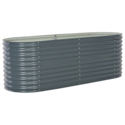 Berkfield Garden Raised Bed 240X80X81 Cm Galvanised Steel Grey - thumbnail 3