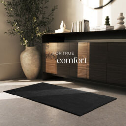 Tectake Rug Zonelle Short Pile And Ultra-Soft Carpet In Rectangular Or Round Design 80 X 150 Cm - Black - thumbnail 3