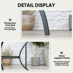 Wyld Haus Sucodo Stainless Steel Dark Grey Square Outdoor Dining Table With Slatted Top And Parasol Hole 94 X 94 X 71 Cm - thumbnail 5