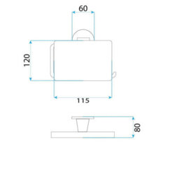 Toilet Paper Holder Rea 16101 Aristo Brush Copper 0,8X11,5X12Cm - thumbnail 4
