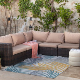 Livabliss Indoor & Outdoor Coastal Light Grey Mouna Area Rug 160 X 213 Cm Easy To Clean, Perfect For Balcony Or Dining Room - thumbnail 9