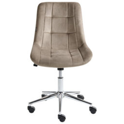 Beliani Office Chair Melrose Velvet Taupe - thumbnail 4