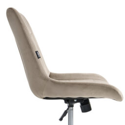 Beliani Office Chair Melrose Velvet Taupe - thumbnail 6