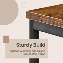 LEDREM Set Of 2 Side Tables, 2-Tier Sofa Side Tables, Bedside Tables With Steel Frames, For Living Room, Bedroom, Home Office - thumbnail 8