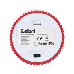Beliani Set Of 6 Led Candles Noisette 10/16 Cm Red - thumbnail 5