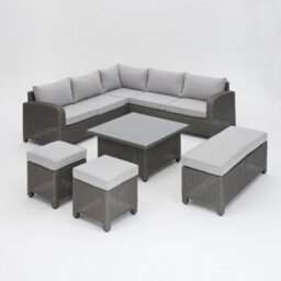 Home Detail Hadley 5 Seater L Shape Garden Sofa Set With Rising Table - thumbnail 3