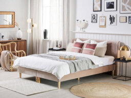 Beliani Divan Bed Velvet Marquise 160 X 200 Cm (Eu King Size) Beige - thumbnail 2