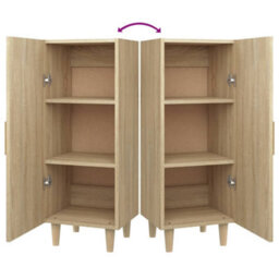 Berkfield Sideboard Sonoma Oak 34.5X34X90 Cm Engineered Wood - thumbnail 9
