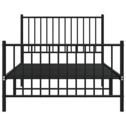 Berkfield Metal Bed Frame With Headboard And Footboard Black 100X200 Cm - thumbnail 5