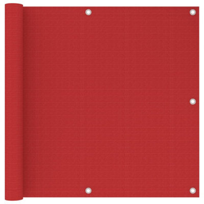 Berkfield Balcony Screen Red 90X500 Cm Hdpe - image 1