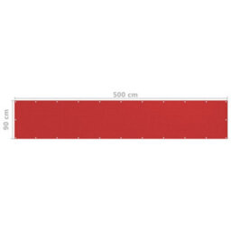 Berkfield Balcony Screen Red 90X500 Cm Hdpe - thumbnail 5