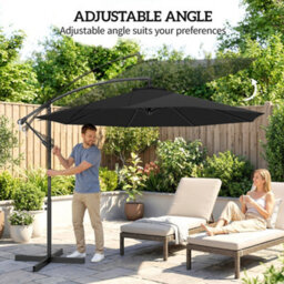Outsunny 3(M) Banana Parasol Cantilever Umbrella Garden - thumbnail 5