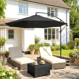 Outsunny 3(M) Banana Parasol Cantilever Umbrella Garden - thumbnail 9