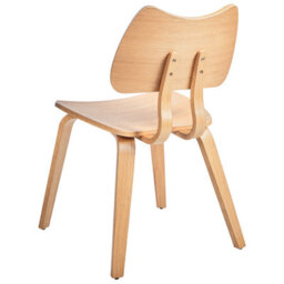 Beliani Set Of 2 Dining Chairs Diana Wood Light Brown - thumbnail 6