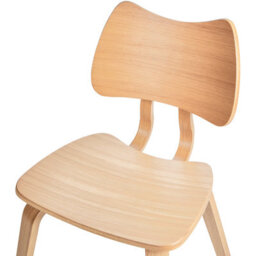 Beliani Set Of 2 Dining Chairs Diana Wood Light Brown - thumbnail 7