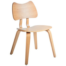 Beliani Set Of 2 Dining Chairs Diana Wood Light Brown - thumbnail 4