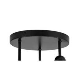 Cosylyte Broome Bathroom 3 Light Modern Opal Glass Ceiling Light - Matt Black - thumbnail 7
