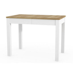 Impact Furniture Narrow Dining Table Extendable Slim White And Oak Small Kitchen 2 4 6 8 Seater - Orion - thumbnail 4