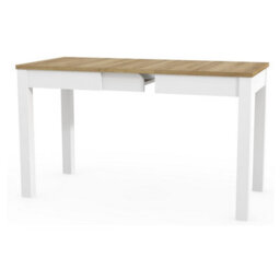 Impact Furniture Narrow Dining Table Extendable Slim White And Oak Small Kitchen 2 4 6 8 Seater - Orion - thumbnail 5