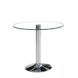 Furniture In Fashion Dante Clear Glass Dining Table With 4 Darcy Taupe Chairs - thumbnail 4