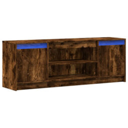Berkfield Tv Cabinet With Led Smoked Oak 139.5X34X50 Cm Engineered Wood - thumbnail 3