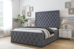 "Sloomy Vienna Steel Plush Bed Frame With Mattress With 50"" Upholstered Headboard 4' Small Double" - thumbnail 2