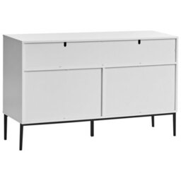 Wyld And Coco Nova White 7-Drawer Chest Mdf With Metal Legs - Minimalist Storage, W135 X D40 X H80Cm - thumbnail 6