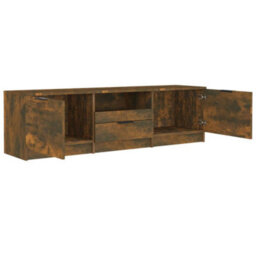 Berkfield Tv Cabinet Smoked Oak 140X35X40 Cm Engineered Wood - thumbnail 5