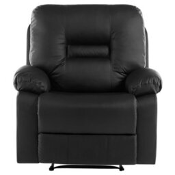 Beliani Recliner Chair Bergen Faux Leather Black - thumbnail 4