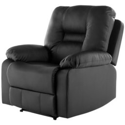 Beliani Recliner Chair Bergen Faux Leather Black - thumbnail 6