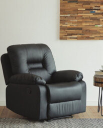 Beliani Recliner Chair Bergen Faux Leather Black - thumbnail 2