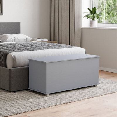 Grey Modern Storage Ottoman Toy Chest Bedroom Wooden Bence - image 1