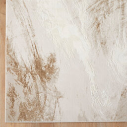 Santa Monica Modern Abstract Beige Shimmer Effect Runner Rug With Soft Textured Finish 240 X 80Cm - thumbnail 2