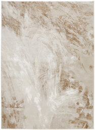 Santa Monica Modern Abstract Beige Shimmer Effect Runner Rug With Soft Textured Finish 240 X 80Cm - thumbnail 1