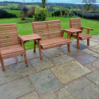 Churnet Valley Garden Furniture Ltd Valley 4 Seat Set 1X2B 2Xc Straight Tray - image 1