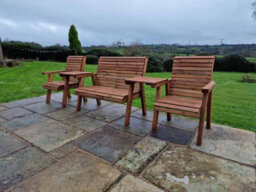 Churnet Valley Garden Furniture Ltd Valley 4 Seat Set 1X2B 2Xc Straight Tray - thumbnail 6