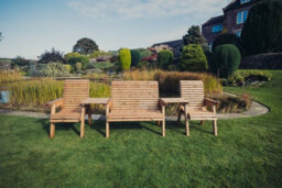 Churnet Valley Garden Furniture Ltd Valley 4 Seat Set 1X2B 2Xc Straight Tray - thumbnail 5