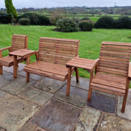 Churnet Valley Garden Furniture Ltd Valley 4 Seat Set 1X2B 2Xc Straight Tray - thumbnail 2