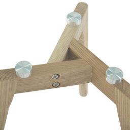 Beliani Nest Of 2 Round Glass Top Tables With Light Oak Legs - Tempered Glass, Hairpin Legs, Matt Finish - thumbnail 7