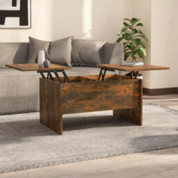 Berkfield Modern Coffee Table Smoked Oak 80X50X42.5 Cm Engineered Wood - thumbnail 2