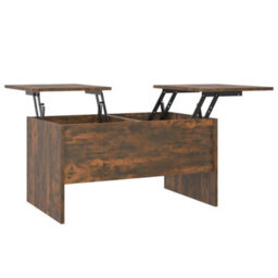 Berkfield Modern Coffee Table Smoked Oak 80X50X42.5 Cm Engineered Wood - thumbnail 1