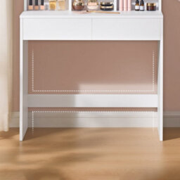 Ledrem Dressing Table With Light-Up Mirror And 2 Drawers, Makeup Desk With Storage, 80 X 41.5 X 140 Cm, White - thumbnail 8