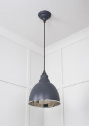 From the Anvil Smooth Nickel Brindley Pendant In Slate - thumbnail 5