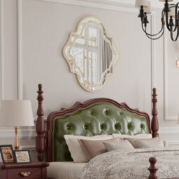 Artloge 88 X 80Cm Gold Rim Bathroom Mirror Beveled Wall Decorative Mirror For Entryway Living Room - thumbnail 7