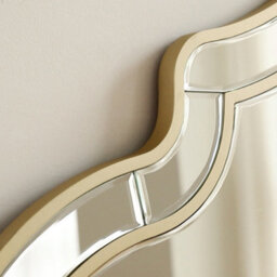 Artloge 88 X 80Cm Gold Rim Bathroom Mirror Beveled Wall Decorative Mirror For Entryway Living Room - thumbnail 4