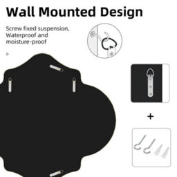 Artloge 88 X 80Cm Gold Rim Bathroom Mirror Beveled Wall Decorative Mirror For Entryway Living Room - thumbnail 3
