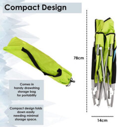 Mantraraj Folding Camping Chair With Padded Armrest Outdoor Low Beach Chair Lightweight, Portable Garden Chair Green - thumbnail 2