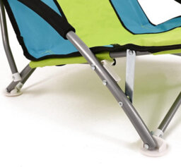 Mantraraj Folding Camping Chair With Padded Armrest Outdoor Low Beach Chair Lightweight, Portable Garden Chair Green - thumbnail 8