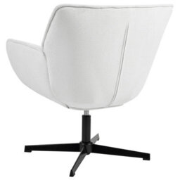 Beliani Swivel Armchair Auma Fabric White - thumbnail 5