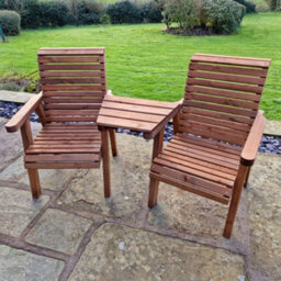 Churnet Valley Garden Furniture Ltd Churnet Vallley Garden Furniture Valley Love Seat Angled - thumbnail 2